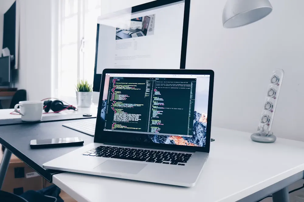 Modern website development and workspace environment